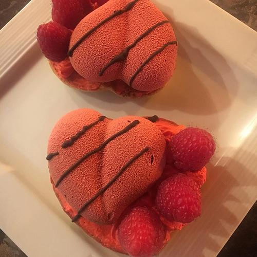 dessert en forme de coeur